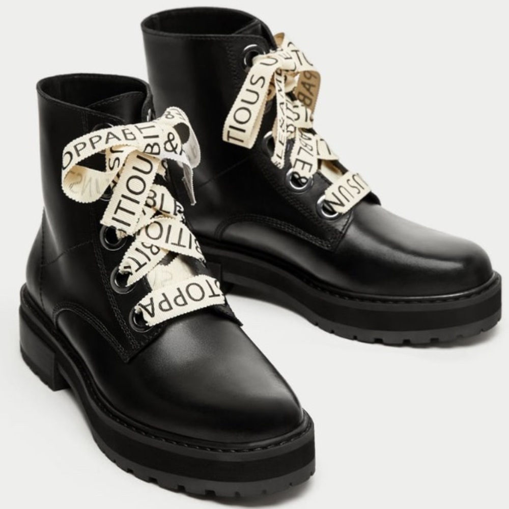 ZARA leather boots